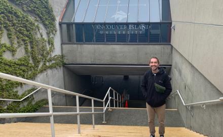 Lennart on the VIU Nanaimo campus